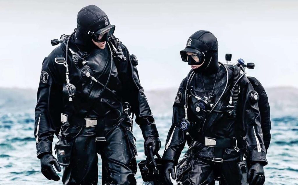 Scuba diving in a drysuit in Canada