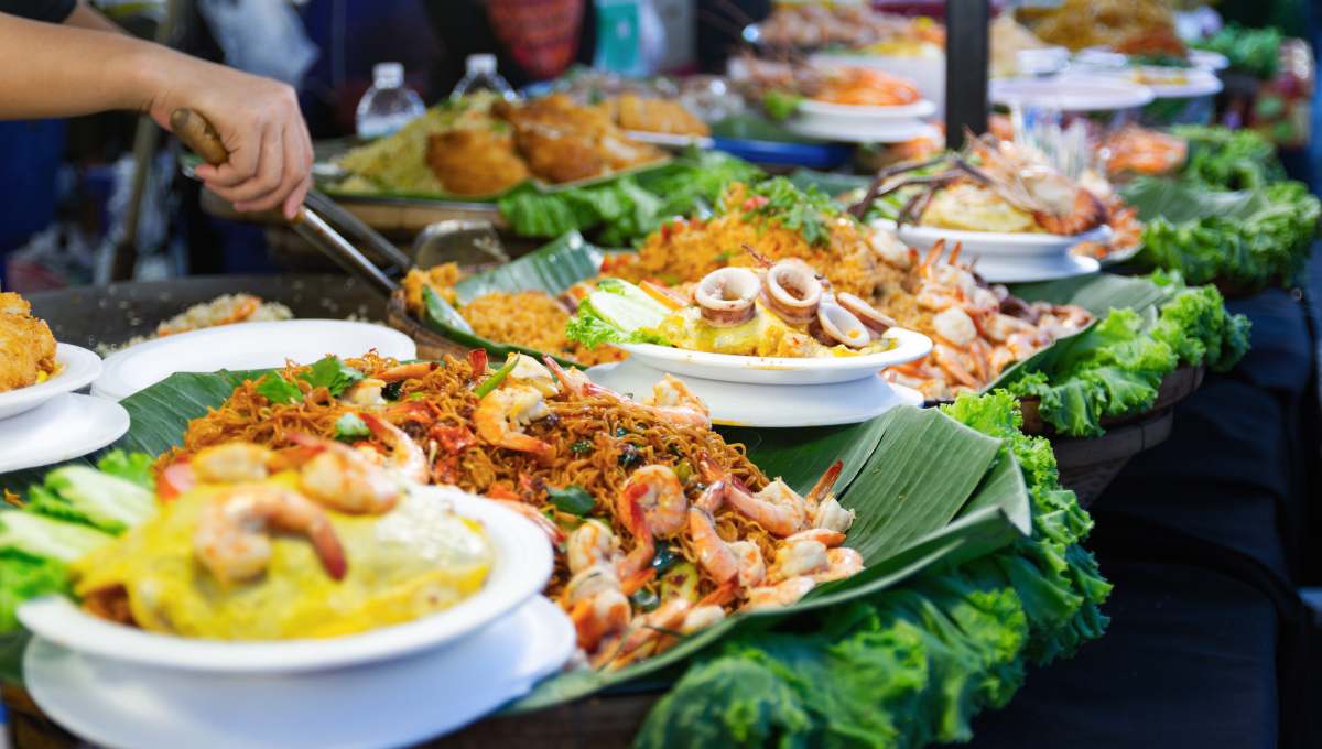 Thai street foods, Thai foods style Rice and Curry Thai street foods, Thai foods style Rice and Curry